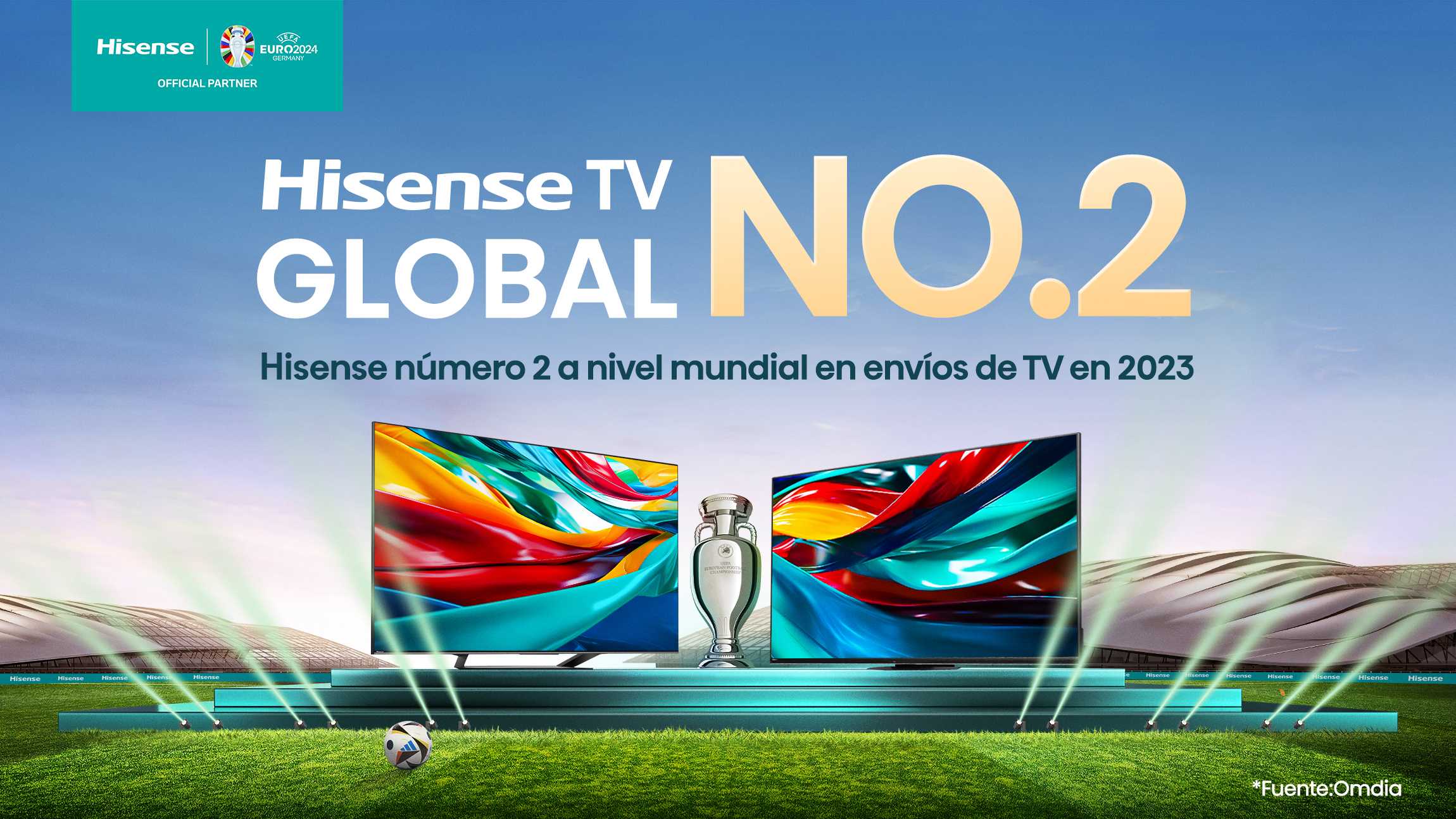 Hisense se mantiene como No.2 a nivel global en envíos de TV en 2023
